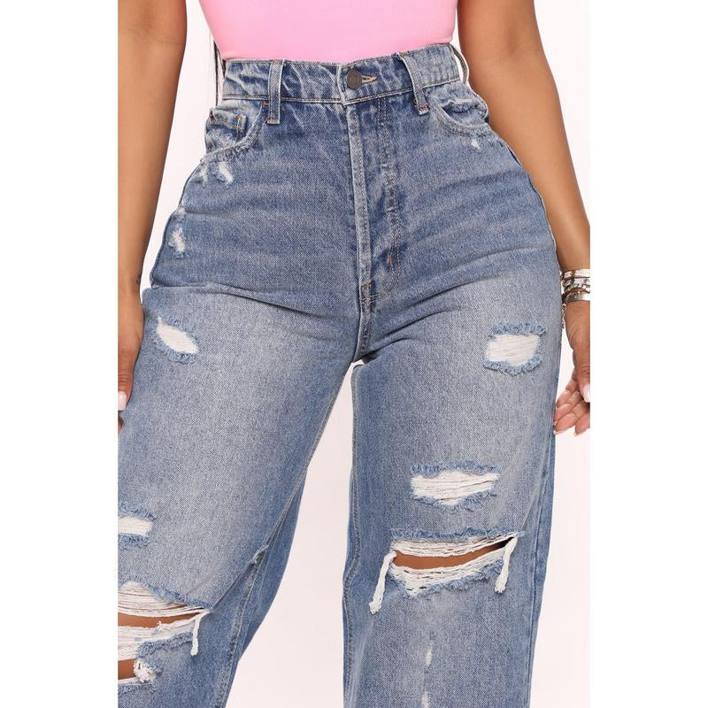 On Trend 90'S Baggy Jeans - Medium Blue Wash