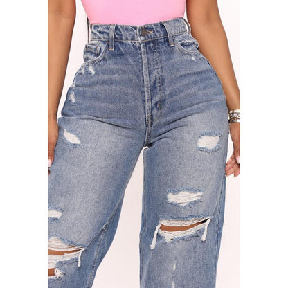 On Trend 90'S Baggy Jeans - Medium Blue Wash