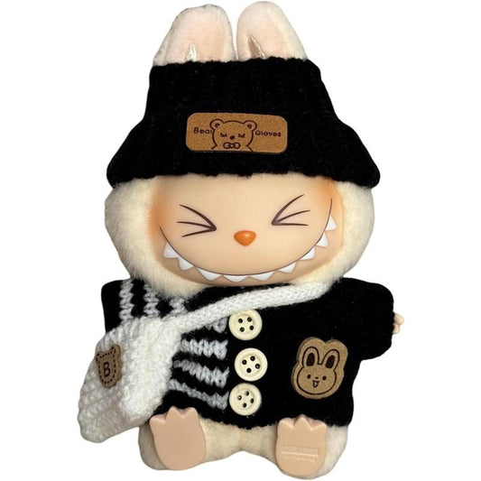 Clothes Set for Labubu (NO Doll) - 17Cm Long， Labubu Outfit with Accessories, Gift